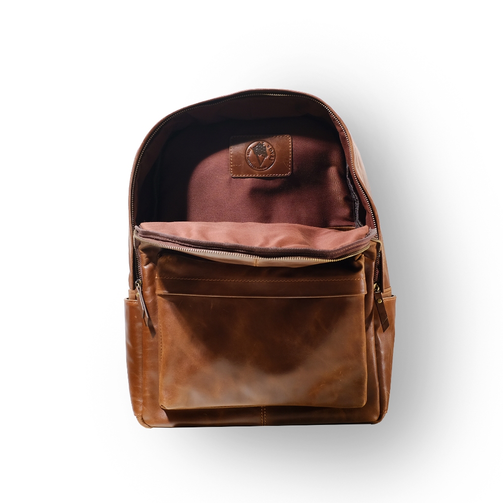 VOYEJ Ark Backpack Brown - Backpack Full Kulit Asli