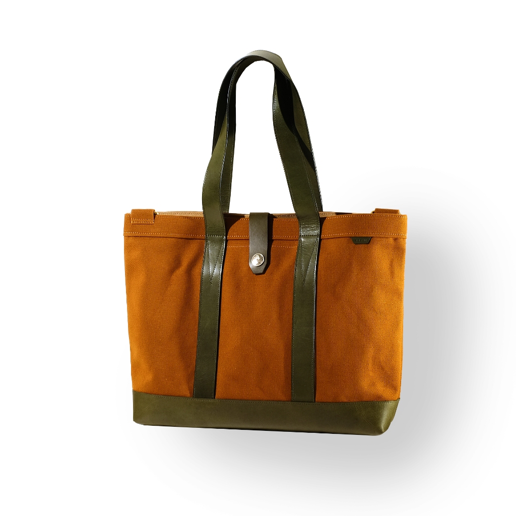 Kumu II Bag Leather Canvas RISE - Midnight Green