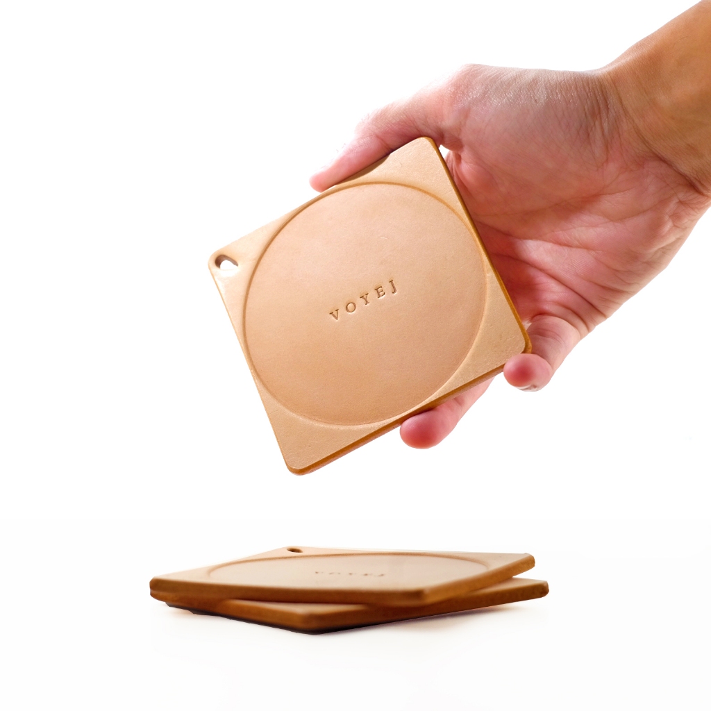 VOYEJ Leather Coaster BUNDLING - Tatakan Gelas Kulit Sapi Asli