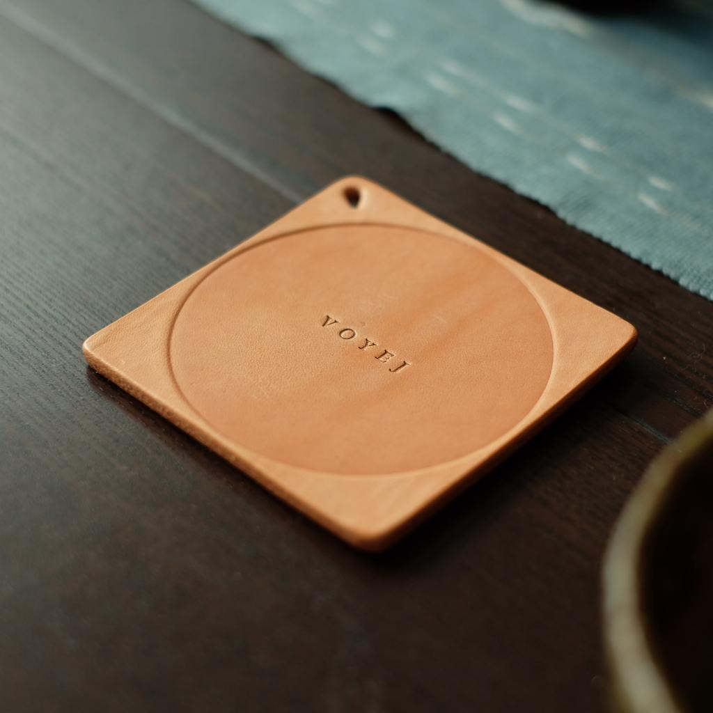 VOYEJ Leather Coaster BUNDLING - Tatakan Gelas Kulit Sapi Asli
