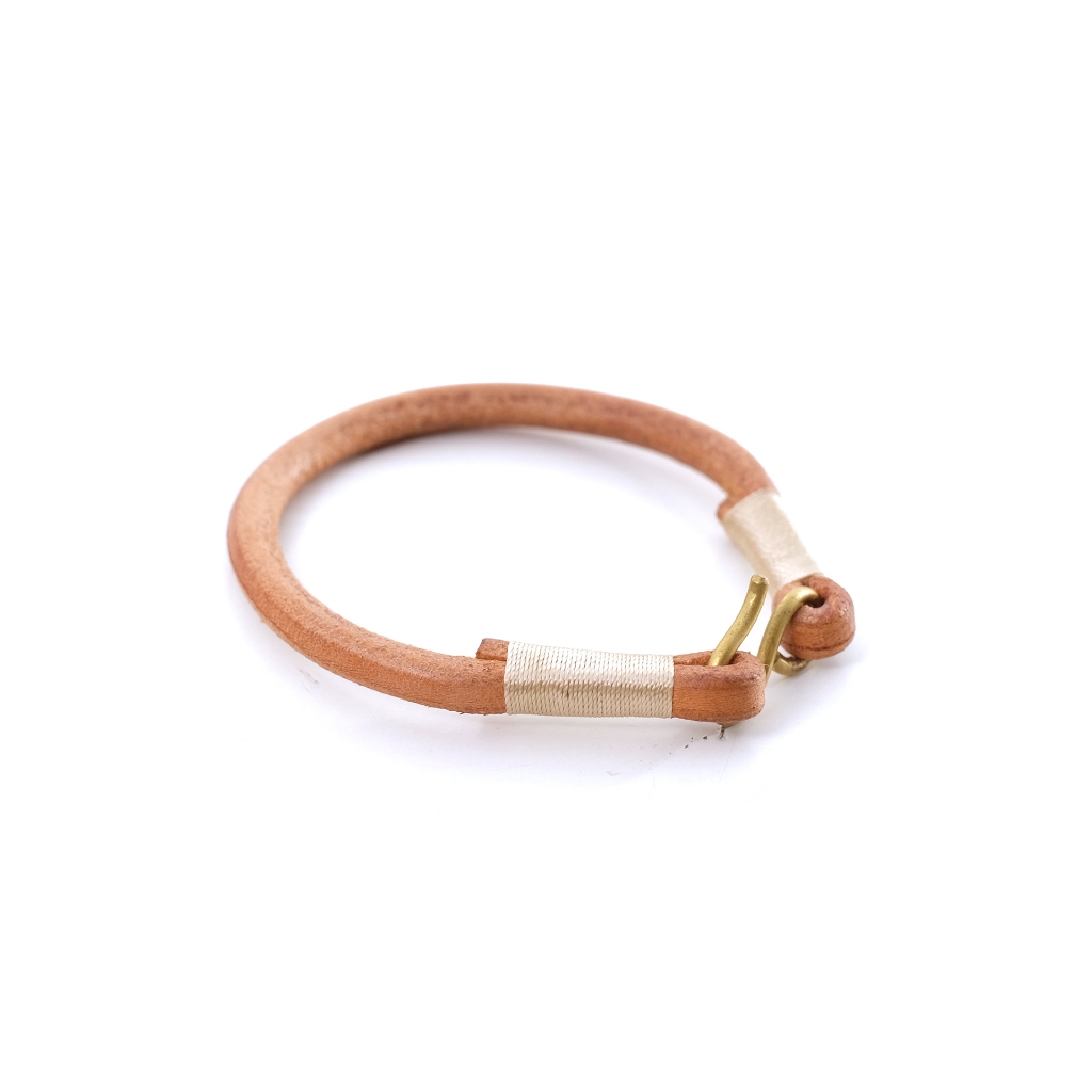 VOYEJ Bracelet Single Loop Natural - Gelang Kulit Asli Unisex