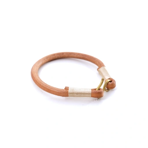 Image of VOYEJ Bracelet Single Loop Natural - Gelang Kulit Asli Unisex