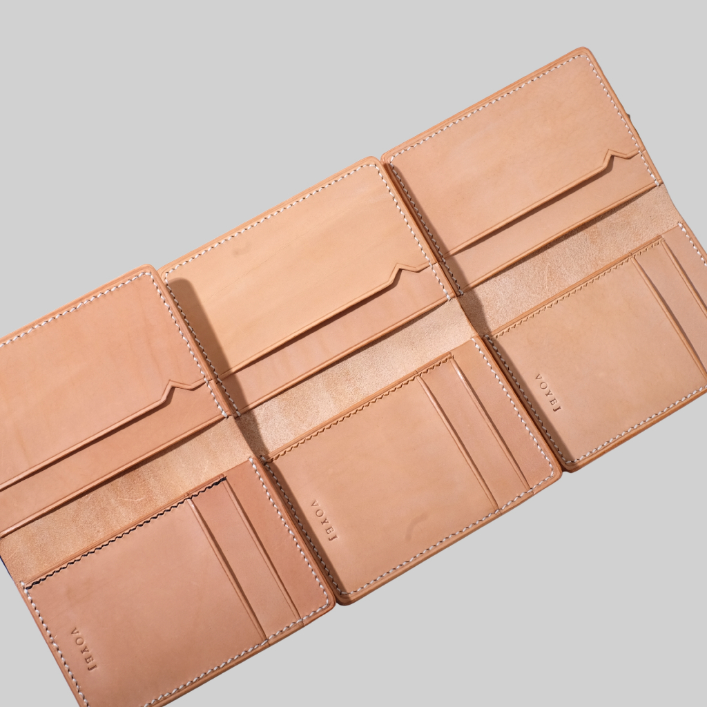 VOYEJ Shokunin-waza RIN Compact Wallet - Dompet Minimalis Unisex Kulit Sapi Asli