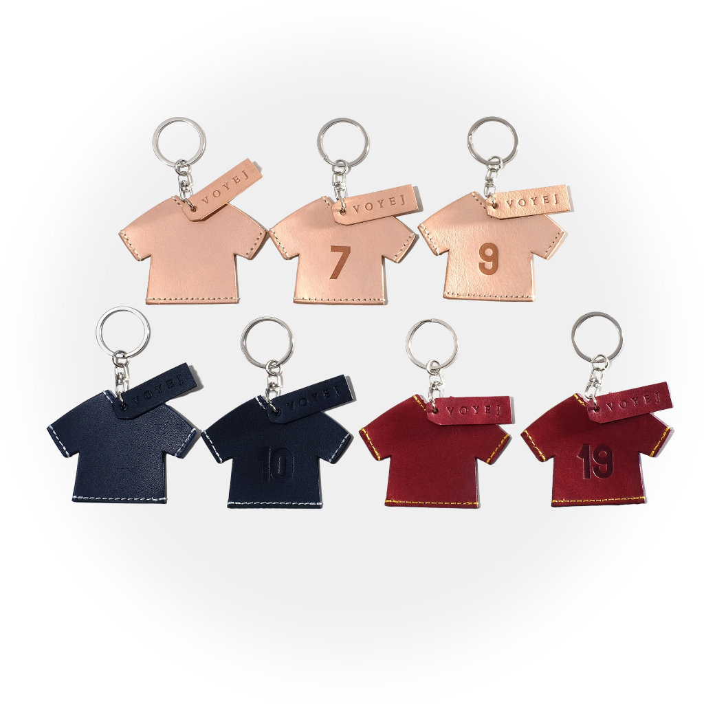 VOYEJ Jersey Key Ring Maroon 19 - Gantungan Kunci