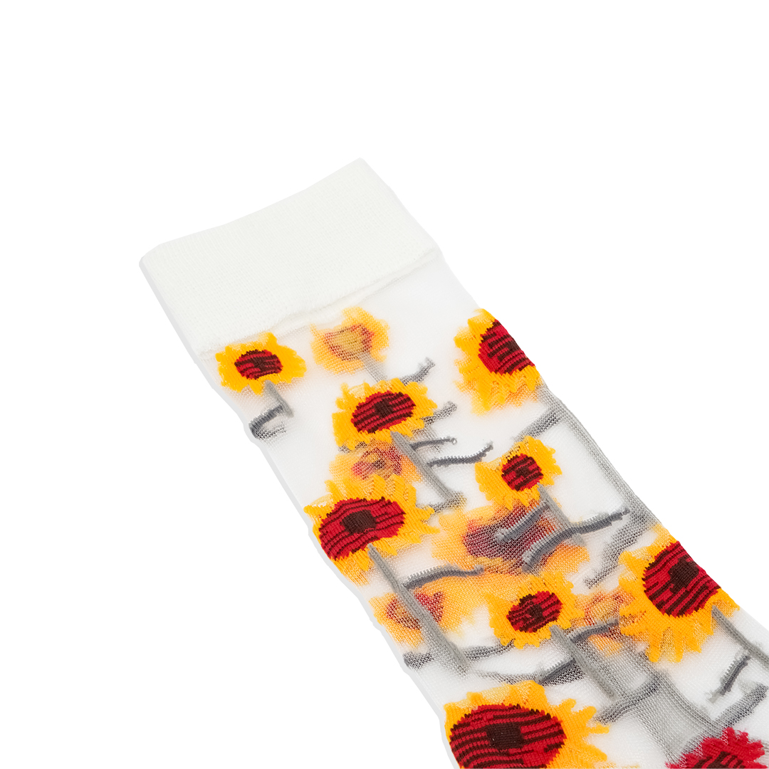 Bonne Maison Sunflower Sheer Mid Socks