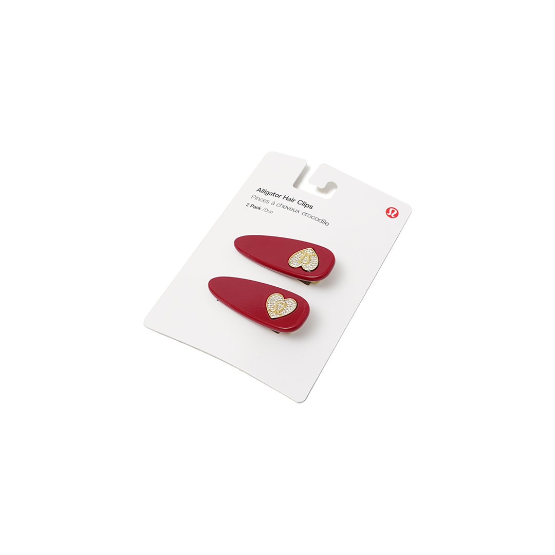 Lululemon Jewelled Alligator Hair Clip 2-Pack