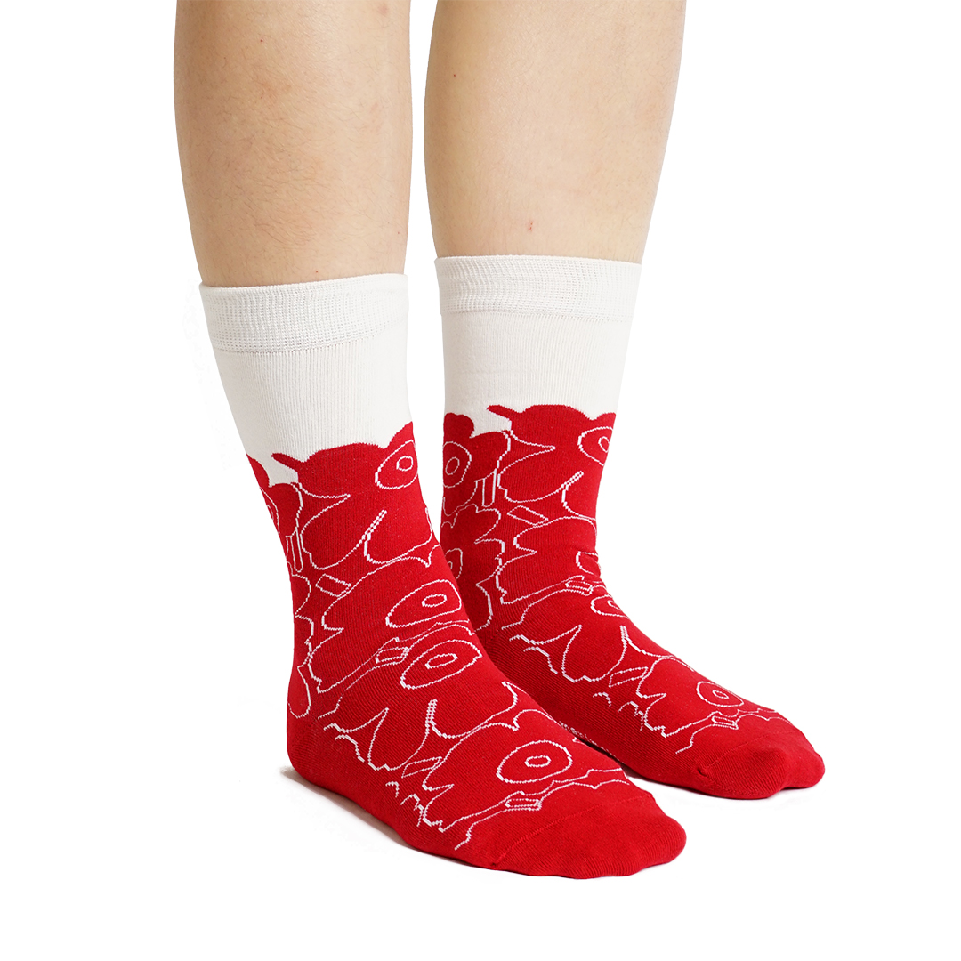 Marimekko Linjaus Piirto Unikko Mid Socks