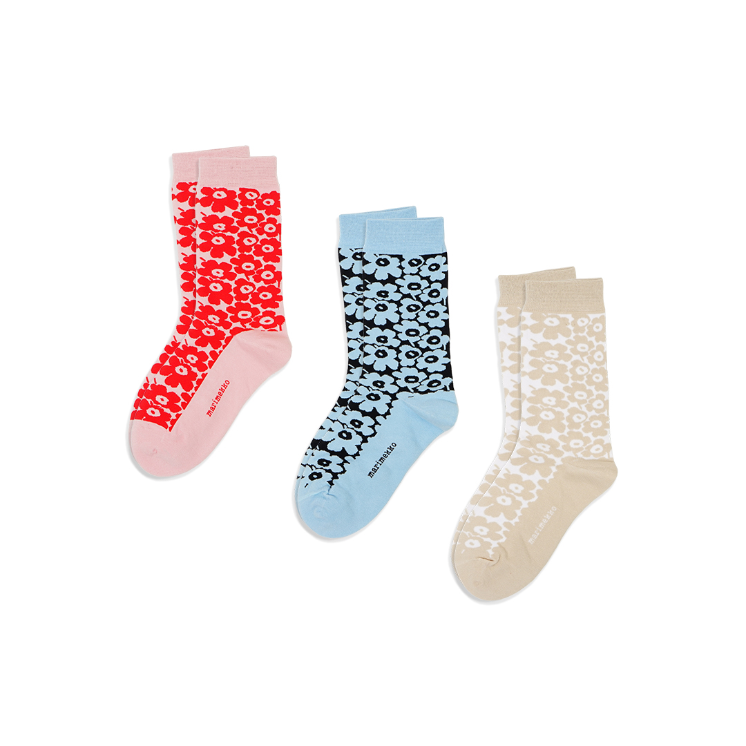 Marimekko Linjaus Pikkuinen Unikko Mid Socks