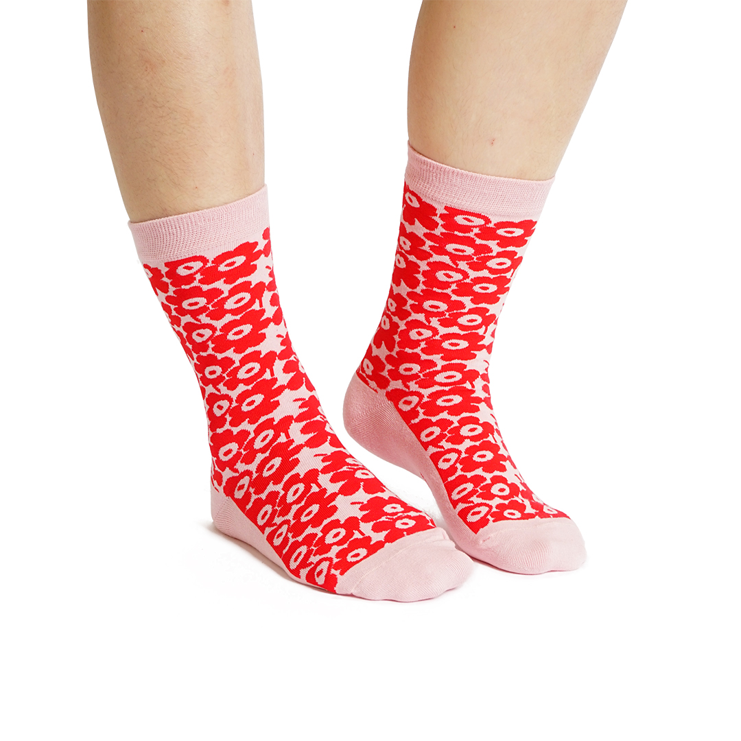Marimekko Linjaus Pikkuinen Unikko Mid Socks