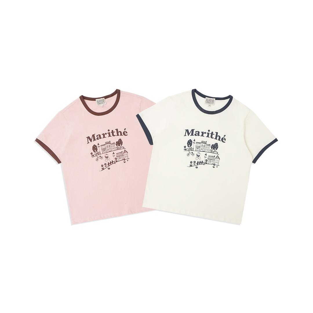 Marithe Francois Girbaud W Doodle House Graphic T-Shirt