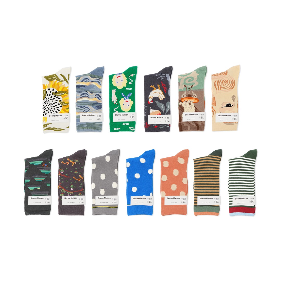 Bonne Maison Graphic Mid Socks