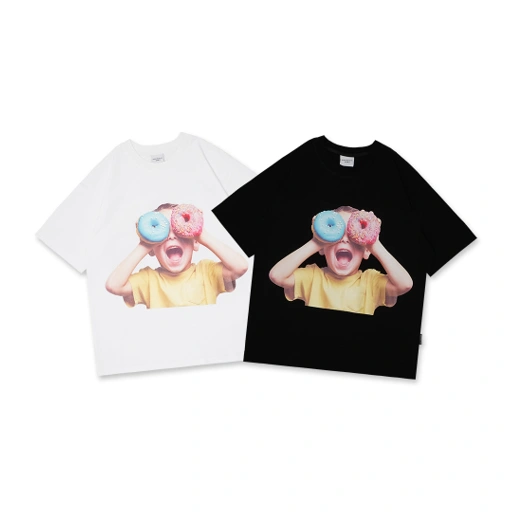 Image of ADLV Baby Blue Pink Donut T-Shirt