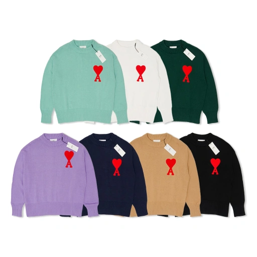 Image of 4M1 Red Heart Embroidery Knitted Sweater