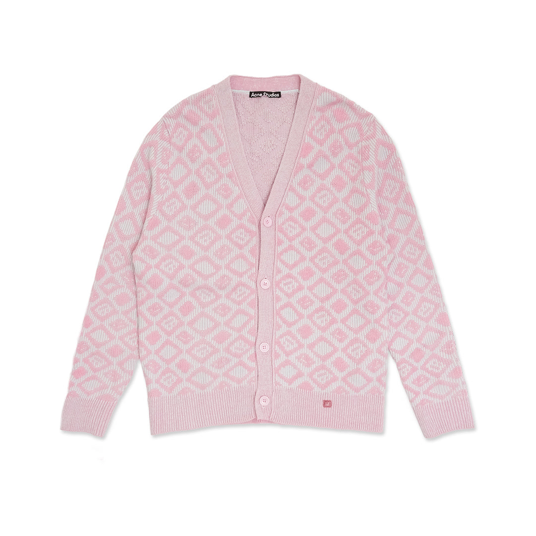Acne Studios Kerid Tiles Face Knit Cardigan