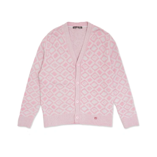 Image of Acne Studios Kerid Tiles Face Knit Cardigan