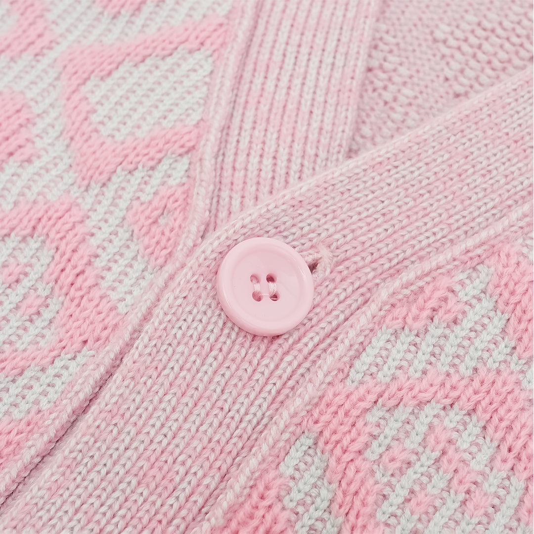 Acne Studios Kerid Tiles Face Knit Cardigan