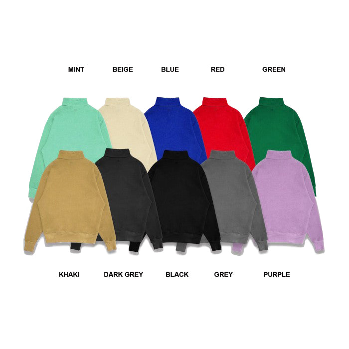 AMI Solid Logo Half Zip Jacket