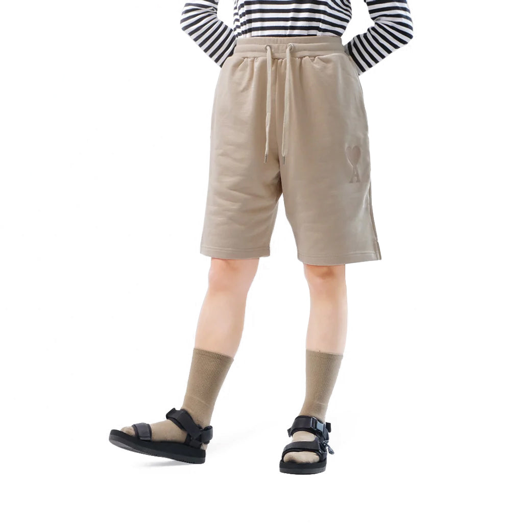 AMI Tonal Heart Logo Shorts Blue