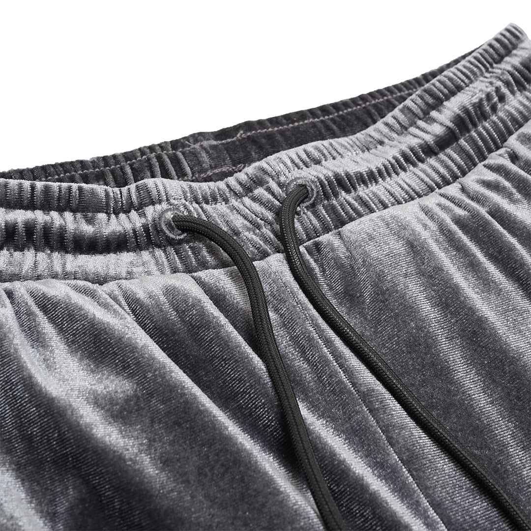 LifeWork Embroidery Patch Velvet Jogger Pants