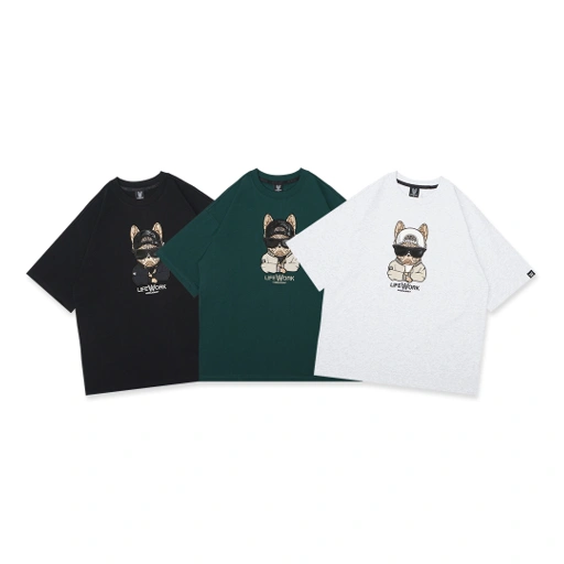 Image of LifeWork Embroidered Hip Hop Dog T-Shirt
