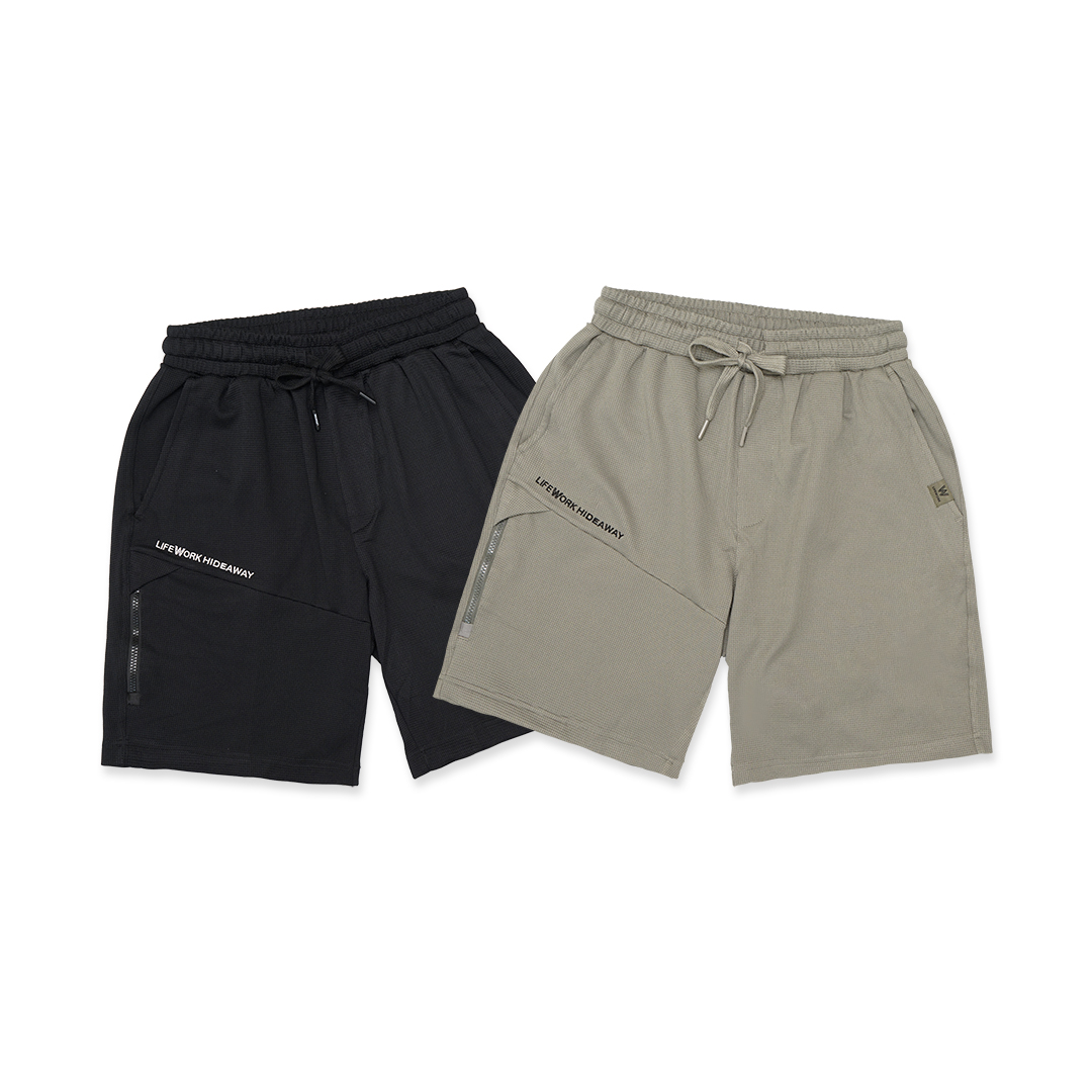LifeWork Zipped Pocket Waffle Shorts