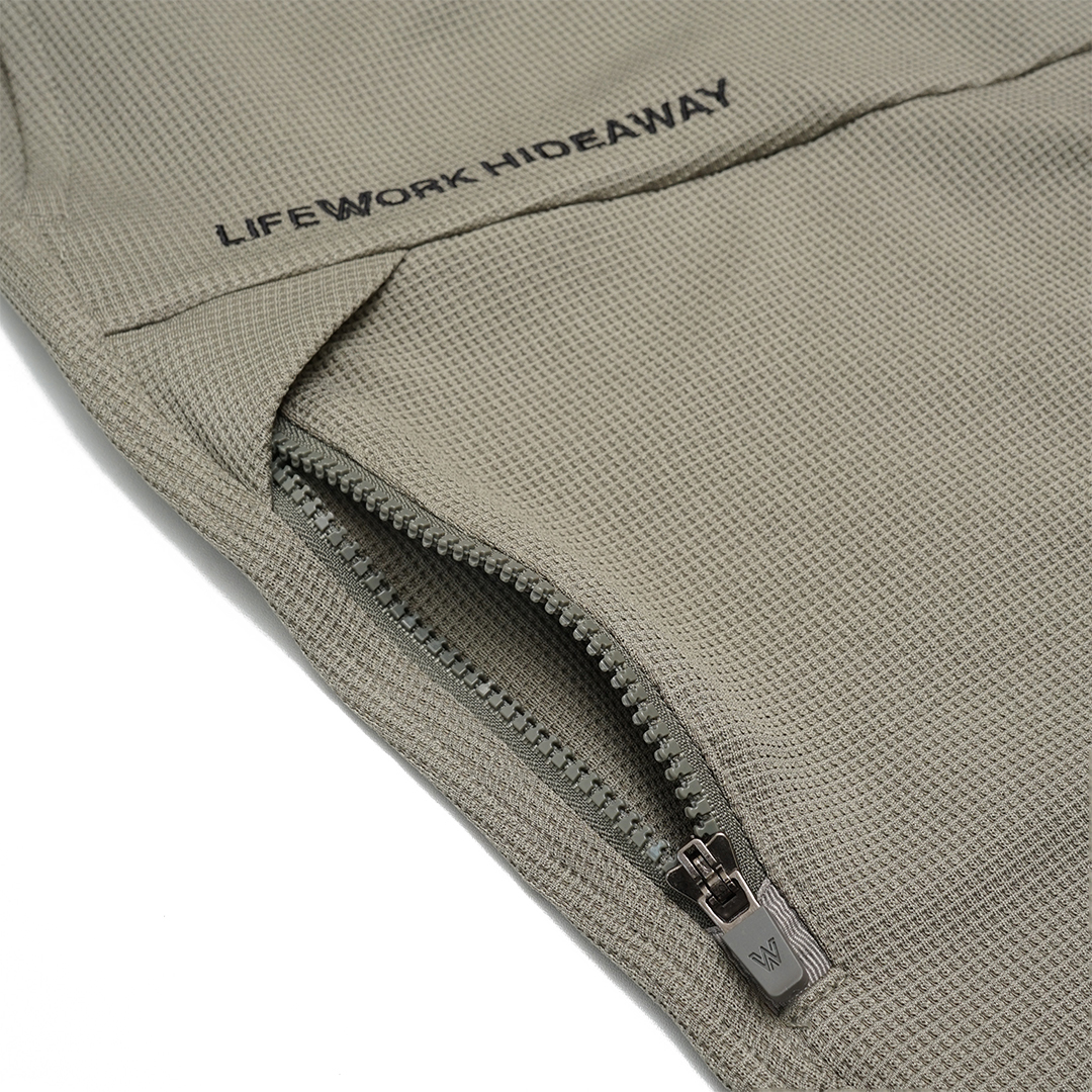 LifeWork Zipped Pocket Waffle Shorts