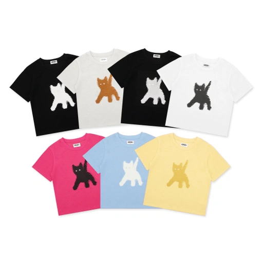 Image of Aeae Flashed Cats Eye Crop T-Shirt