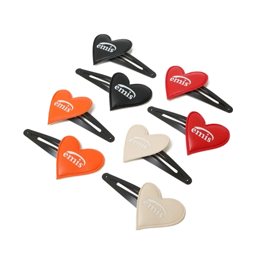 Image of Emis Heart Shape Logo Hairpin