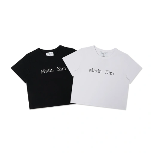 Image of Matin Kim Logo Crop Top T-Shirt