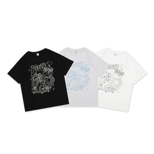 Image of RonRon Petit Cat Crack Over Fit T-Shirt