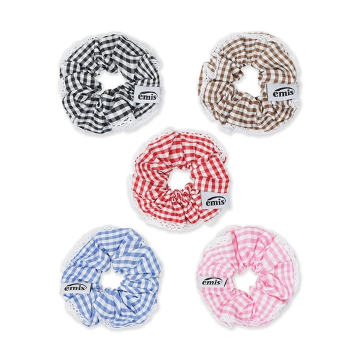 Image of Emis Gingham Check Scrunchie