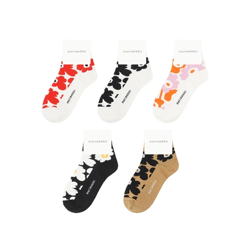 Image of Marimekko Rasu Unikko Tone Ankle Socks