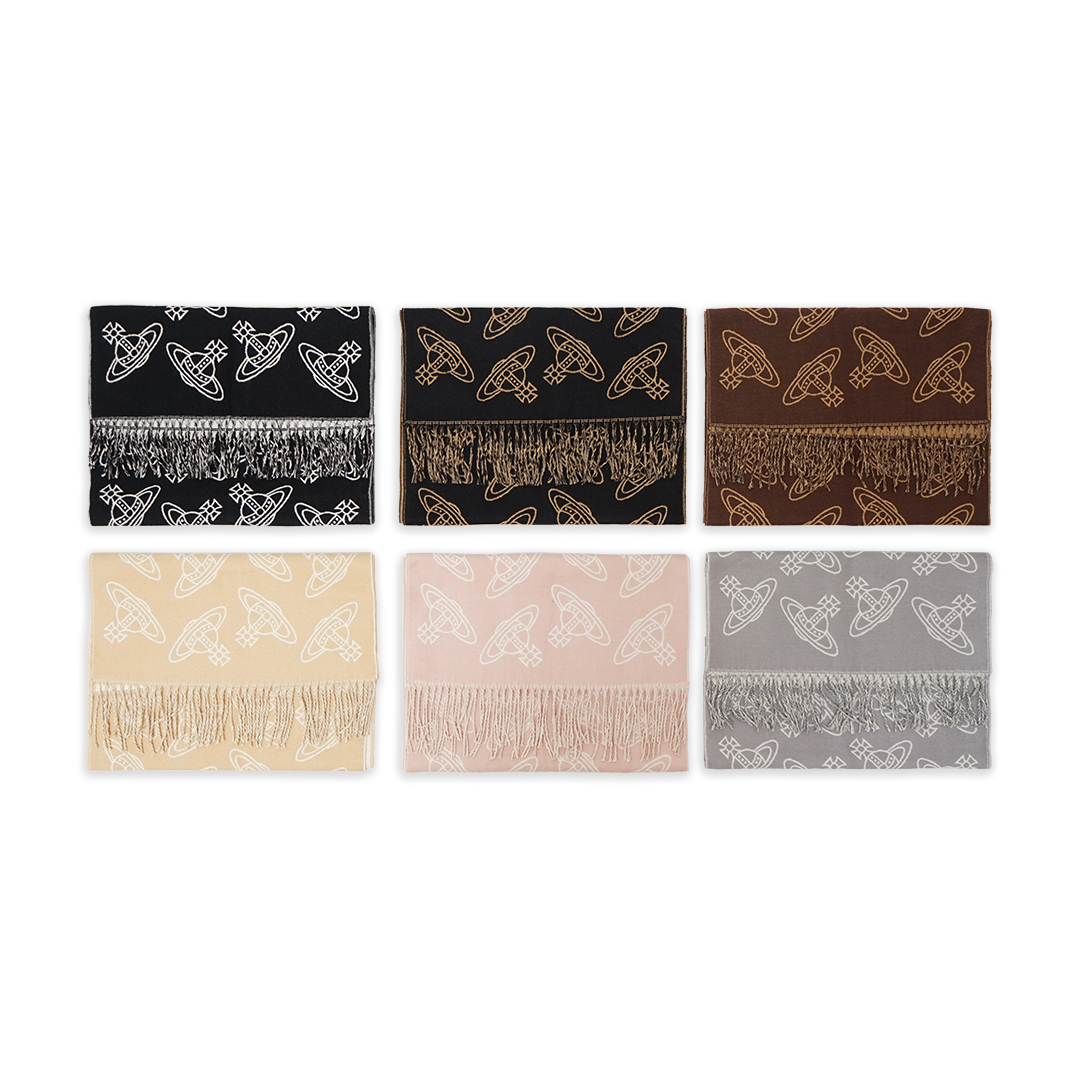 Vivienne Westwood Orb Monogrammed Pattern Scarf