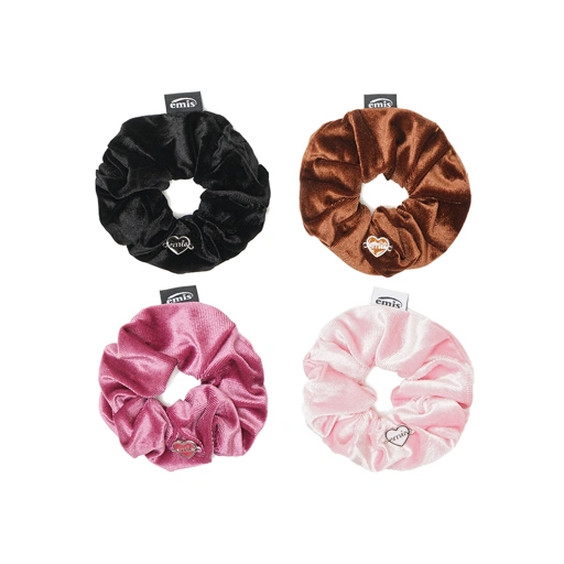 Image of Emis Heart Logo Pendant Scrunchie