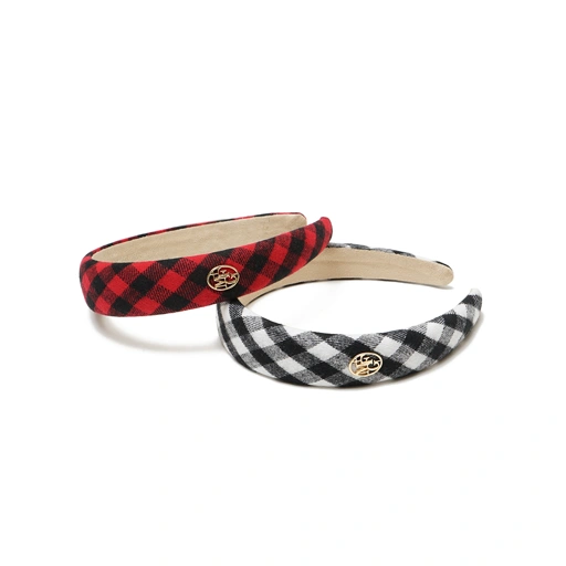Image of Marithe Francois Girbaud Circle Logo Check Hairband