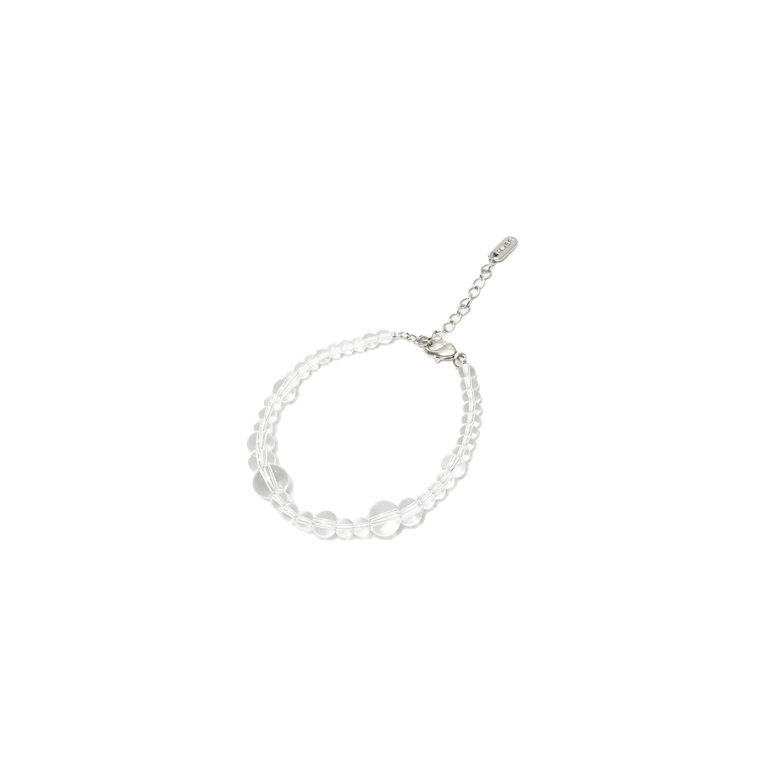 Numbering Clear Quartz Bubble Bracelet