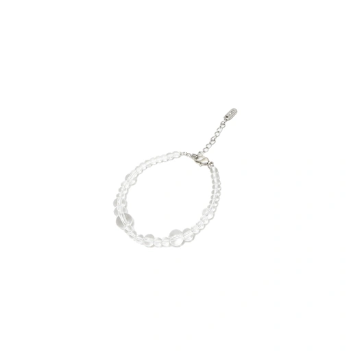 Image of Numbering Clear Quartz Bubble Bracelet