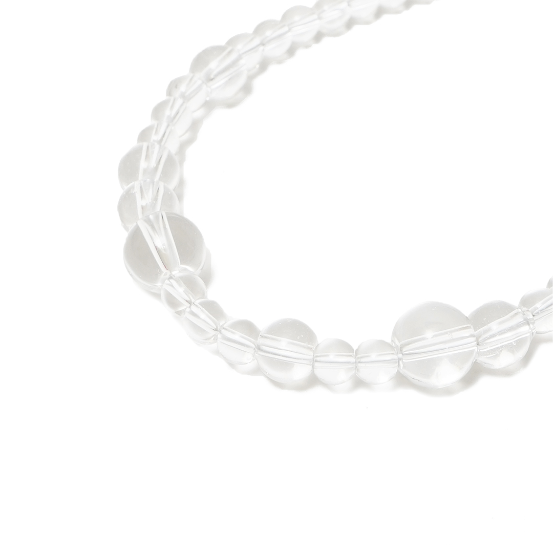 Numbering Clear Quartz Bubble Bracelet