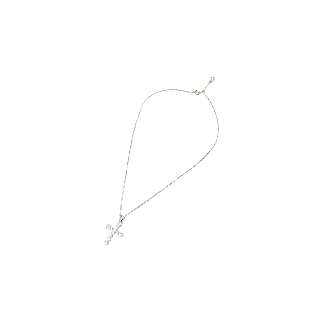 Numbering Round Brilliant Gradient Cross Necklace