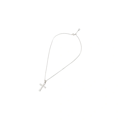 Image of Numbering Round Brilliant Gradient Cross Necklace