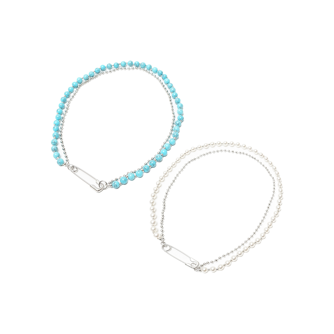 Numbering Ball Chain with Beads Necklace