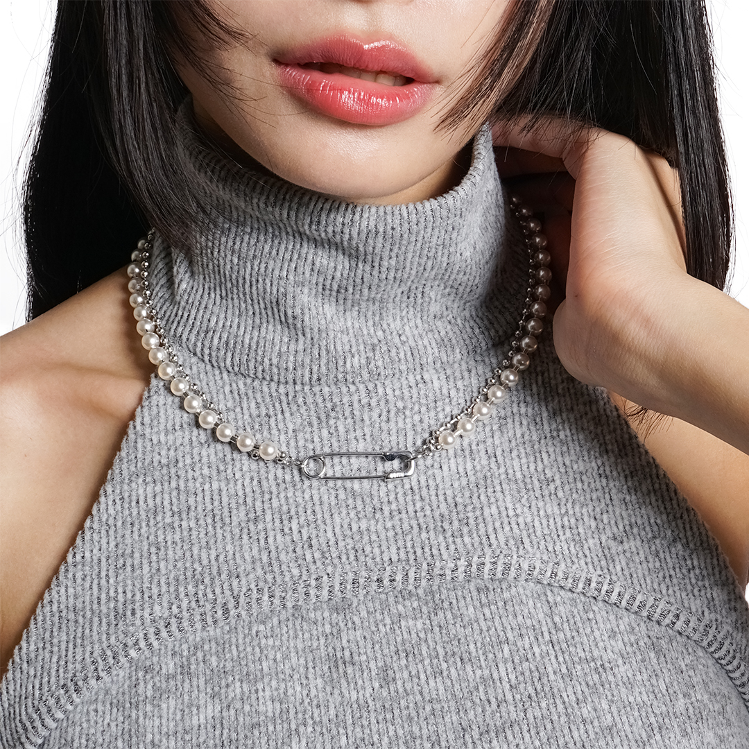 Numbering Ball Chain with Beads Necklace