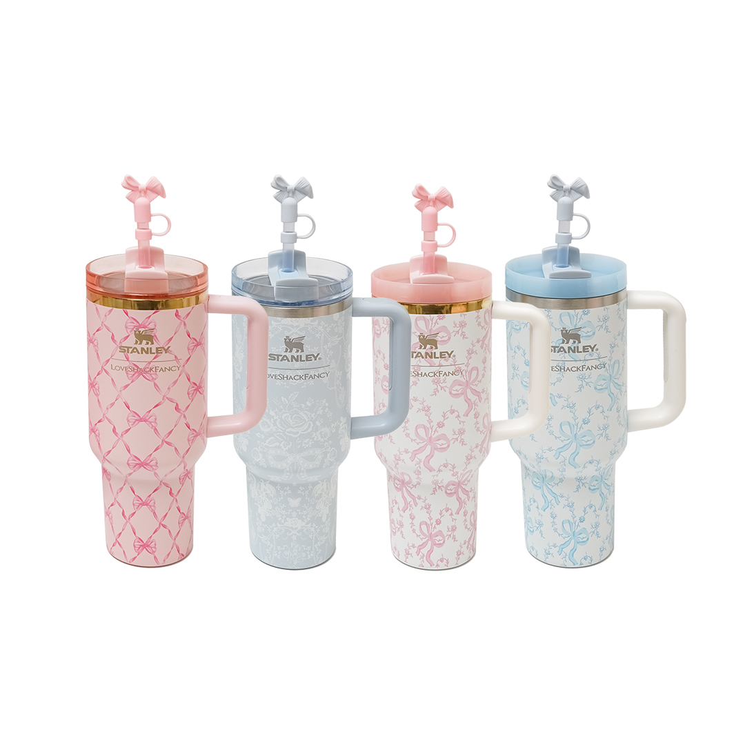 Stanley X LoveShackFancy Holiday Quencher Tumbler