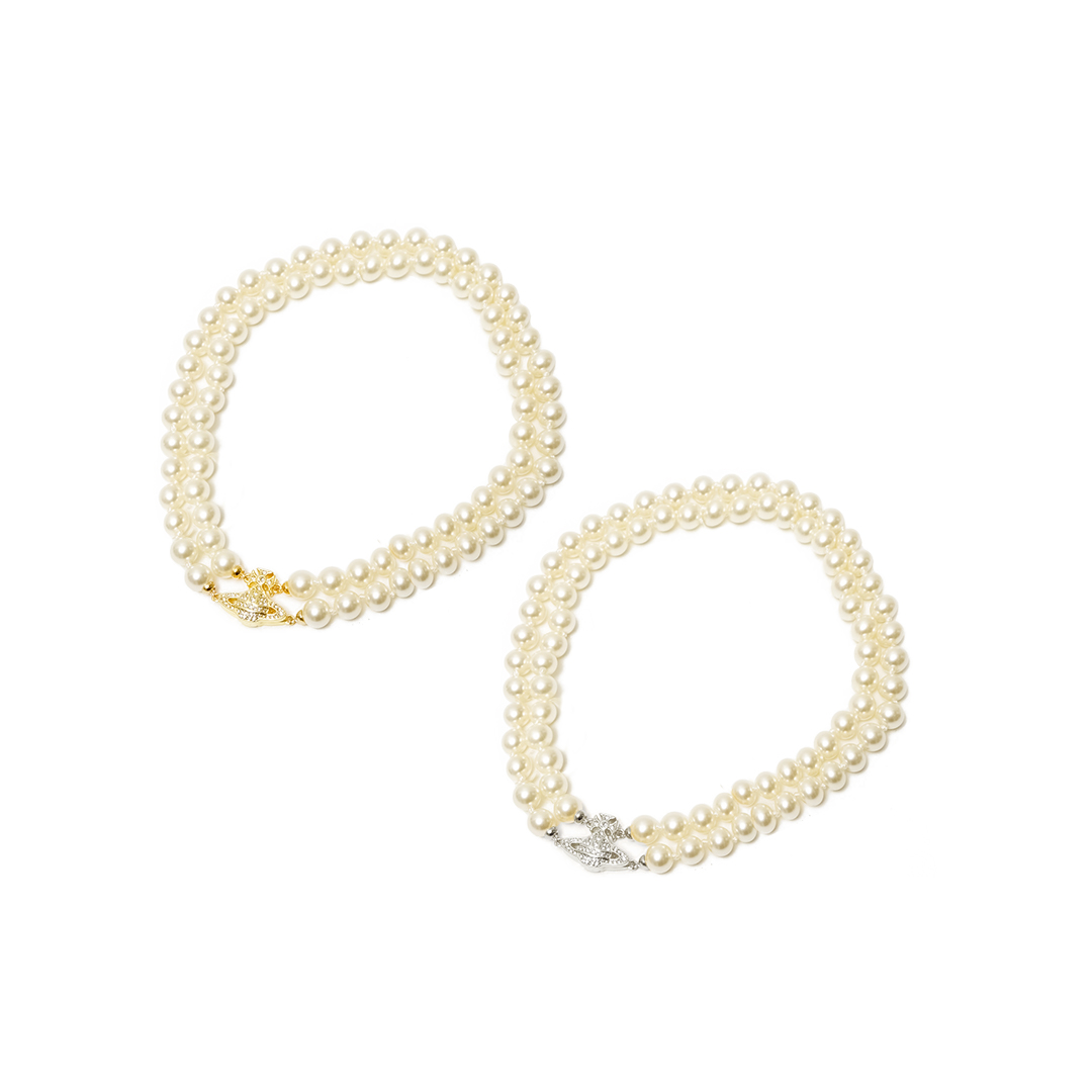 Vivienne Westwood Graziella Pearl Choker Necklace