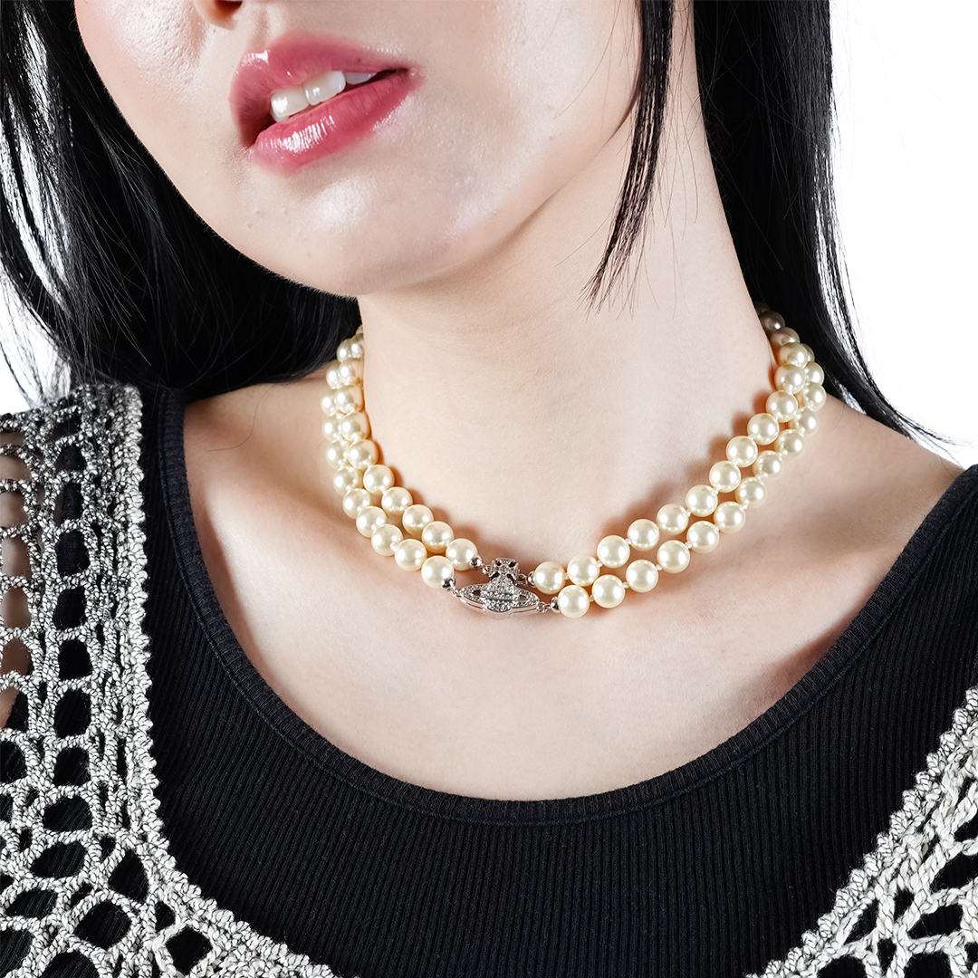 Vivienne Westwood Graziella Pearl Choker Necklace
