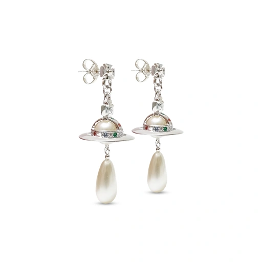Image of Vivienne Westwood Pearl Drop Stud Earrings