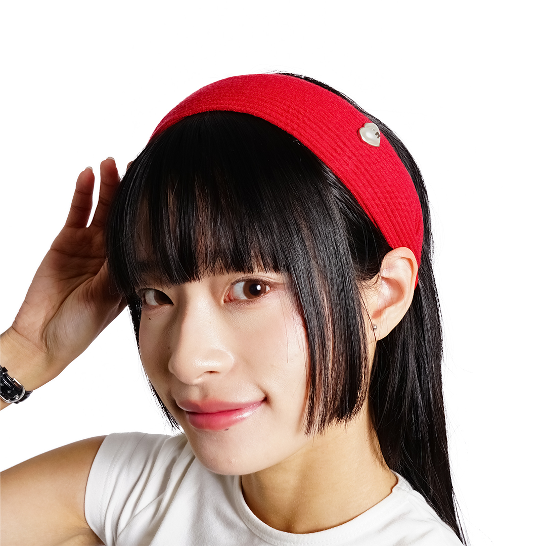 Tagi Wide-Brimmed Knitted Pearl Headband