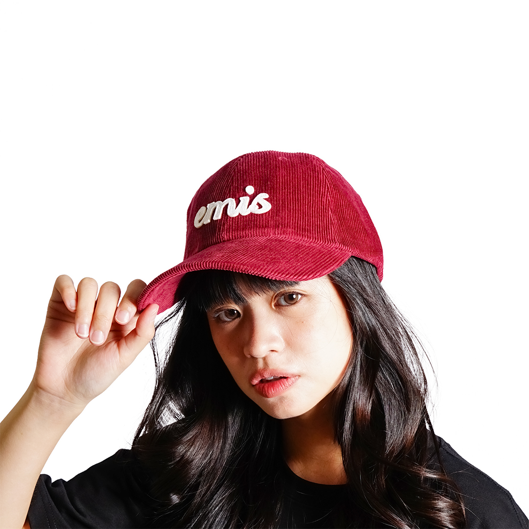 Emis Applique Corduroy Baseball Cap