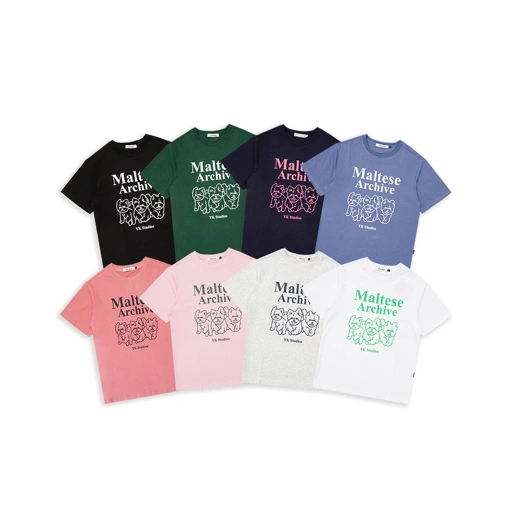 Image of Wai Kei Maltese Archive Line Graphic T-Shirt
