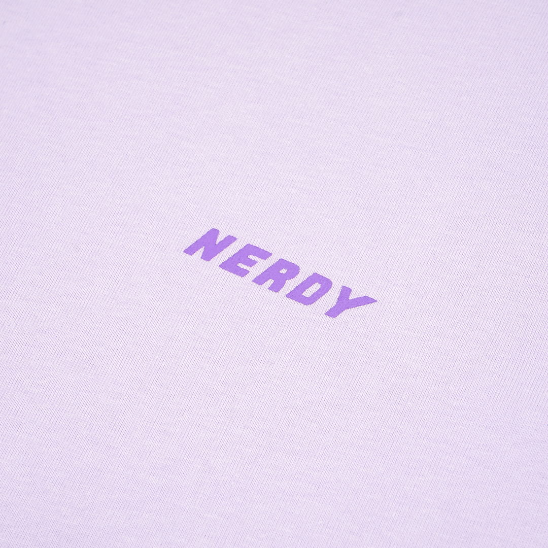 Nerdy Sporty Shoulder Stripes Retro Logo T-Shirt